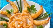 Рецепт - Креветки с «хвостом птицы Феникс»