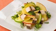 Рецепт - Салат с осетром и овощами