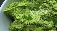 Рецепт - Пюре из  зелёного горошка и мяты