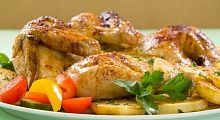 Рецепт - Курица с чесноком и соевым соусом