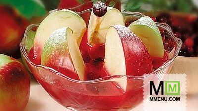 Рецепт - Яблоки с клюквенным соком