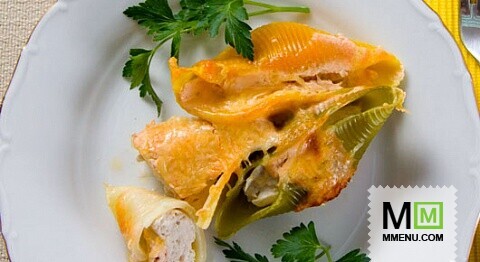 Ракушки с куриной начинкой Ракушки с куриной начинкой