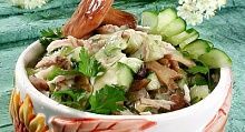 Рецепт - Салат грибной с курицей