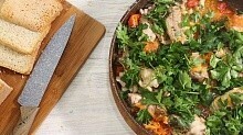 Рецепт - Мясные рулетики с овощами на сковороде