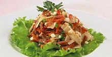 Рецепт - Салат с лапшой и копченой курицей