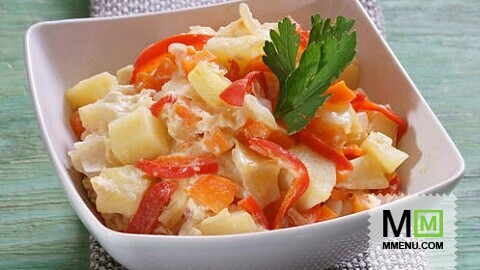 Рагу из овощей со сметанным соусом Рагу из овощей со сметанным соусом