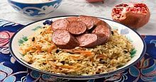 Рецепт - Плов с конской колбасой