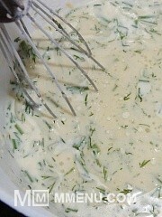 Приготовление блюда по рецепту - Сырные блины с зеленью. Шаг 4