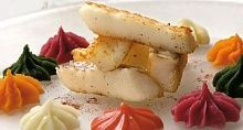 Рецепт - Рыба с разноцветным пюре