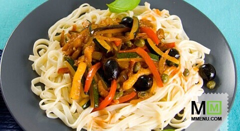 Лапша с овощным соусом Лапша с овощным соусом