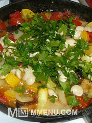 Приготовление блюда по рецепту - Овощное рагу с молодой фасолью. Шаг 4