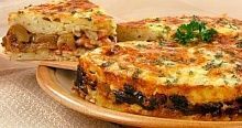 Рецепт - Запеканка из макарон с грибами