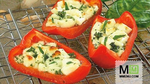 Лодочки из перца с брынзой Лодочки из перца с брынзой