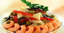 Рецепт - Салат картофельный с креветками (2)