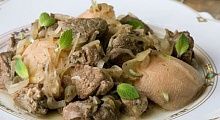 Рецепт - Баранина с айвой