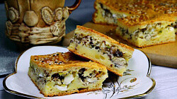 Рецепт: Заливной пирог с рыбной консервы Рецепт: Заливной пирог с рыбной консервы