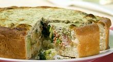 Рецепт - Пирог с брокколи и лососем