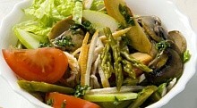 Рецепт - Салат с кроликом и спаржей