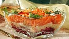 Рецепт - Салат с изюмом и орехами