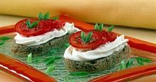 Рецепт - Бутерброды с творожным сыром