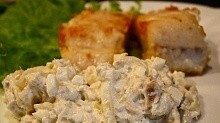 Рецепт - Салат из трески с луком.