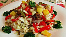 Рецепт - Постный салат с пекинской капустой и грибами (2)
