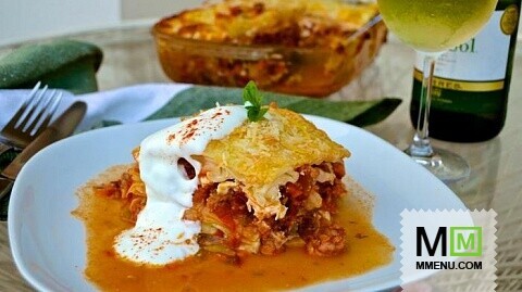 Лазанья из капусты с мясом и грибами Лазанья из капусты с мясом и грибами