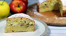 Рецепт - Яблочный пирог на творожном тесте