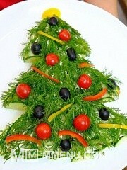 Приготовление блюда по рецепту - Самый новогодний салат "Елочка". Шаг 1