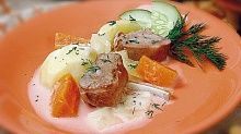 Рецепт - Баранина отварная с овощами