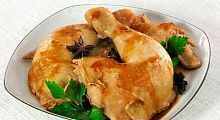 Рецепт - Отварная курица в соевом соусе