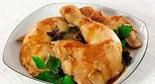 Рецепт - Отварная курица в соевом соусе