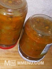 Приготовление блюда по рецепту - Салат "Не детский" из зеленых помидоров. Шаг 6
