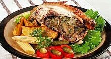 Рецепт - Жареные цыплята с грибами