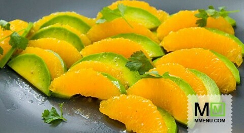 Салат из апельсинов с авокадо