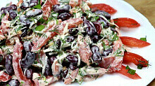 Рецепт - Салат из красной фасоли с пармезаном