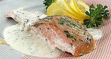 Рецепт - Форель со сливками