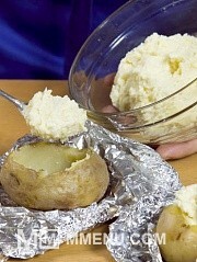 Приготовление блюда по рецепту - Картофель, фаршированный ветчиной. Шаг 6