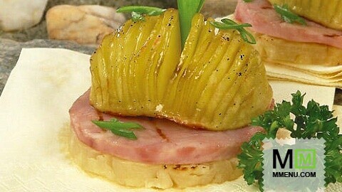 Картофель с ветчиной и ананасом Картофель с ветчиной и ананасом