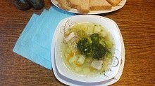 Рецепт - Суп из брокколи с пшеном.