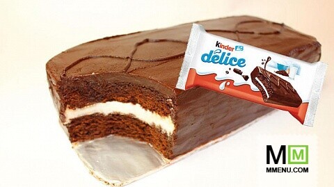 Гигантский шоколадный батончик Kinder Delice