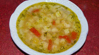 Легкий постный суп с фасолью