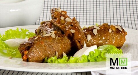 Рулетики мясные с семечками Рулетики мясные с семечками