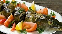 Рецепт - Рыба-рулет с фундуком и рисом
