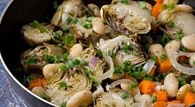 Рецепт - Бобы с артишоками