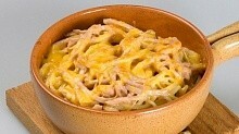 Рецепт - Запеканка из спагетти с сырным соусом