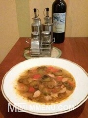 Приготовление блюда по рецепту - Солянка с печёным перцем. Шаг 8