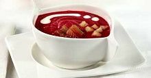 Рецепт - Суп-пюре из свеклы с копченым угрем