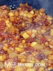 Приготовление блюда по рецепту - Мраморные блины с грушево-яблочной начинкой. Шаг 6
