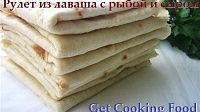 Рулет с рыбой и сыром 